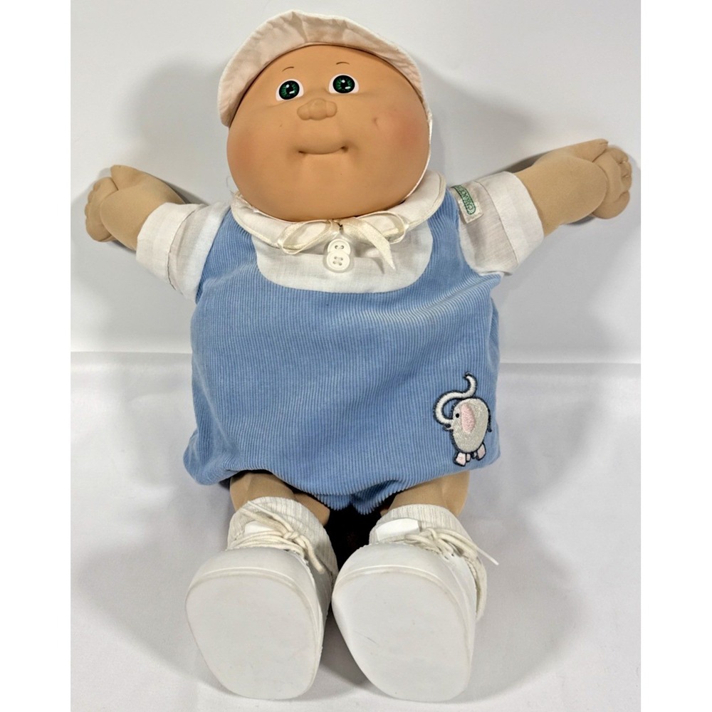 Cabbage Patch Kids Doll 14" Blue Elephant Romper Xavier Roberts Signed 1982